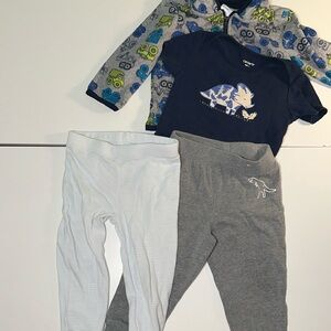 Baby boy clothing bundle (4 items) jacket two pants and onesie